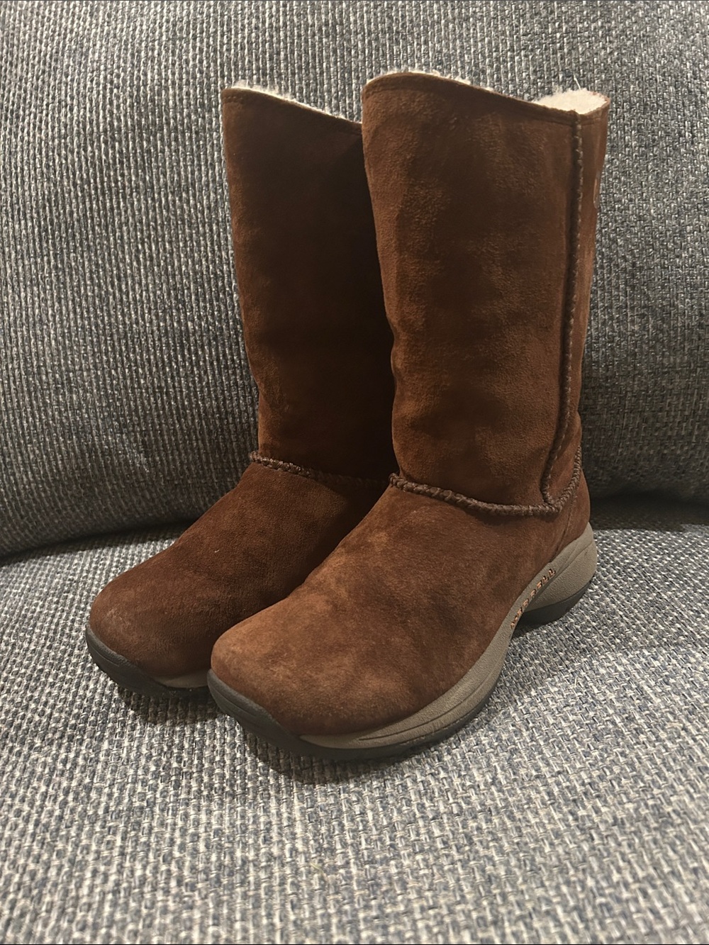 Merrell Brown Chestnut Suede Mid-Calf Winter Boots size 7 Like New
